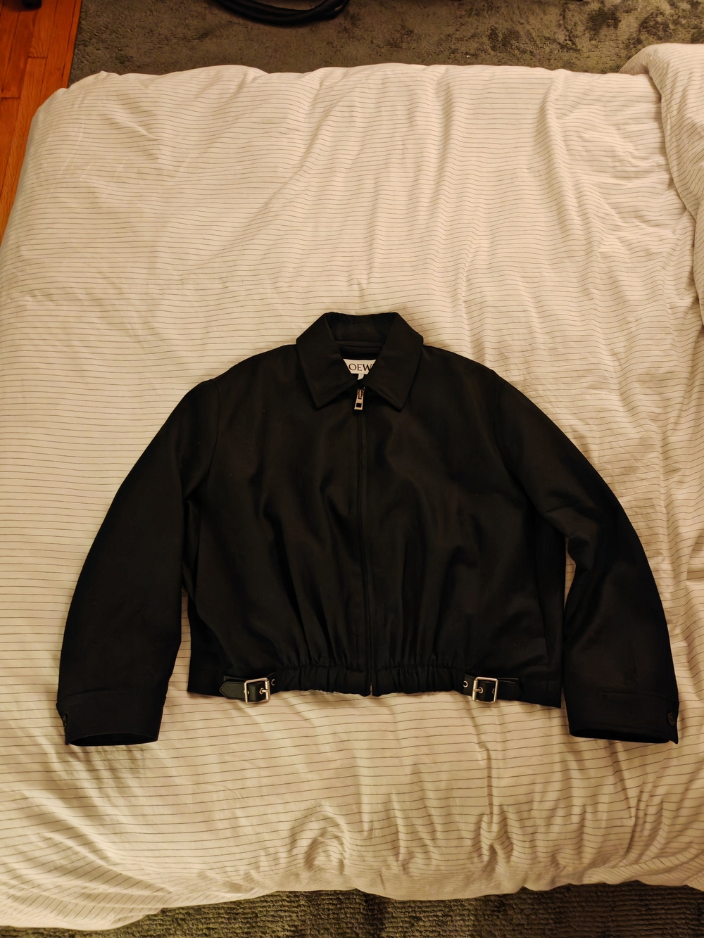 Loewe Black Wool belted jacket 48